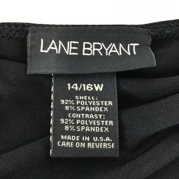 Lane Bryant Faux Wrap Dress Women's Plus Size 14/16W Halter Neck Stretch Knit - Picture 9 of 10